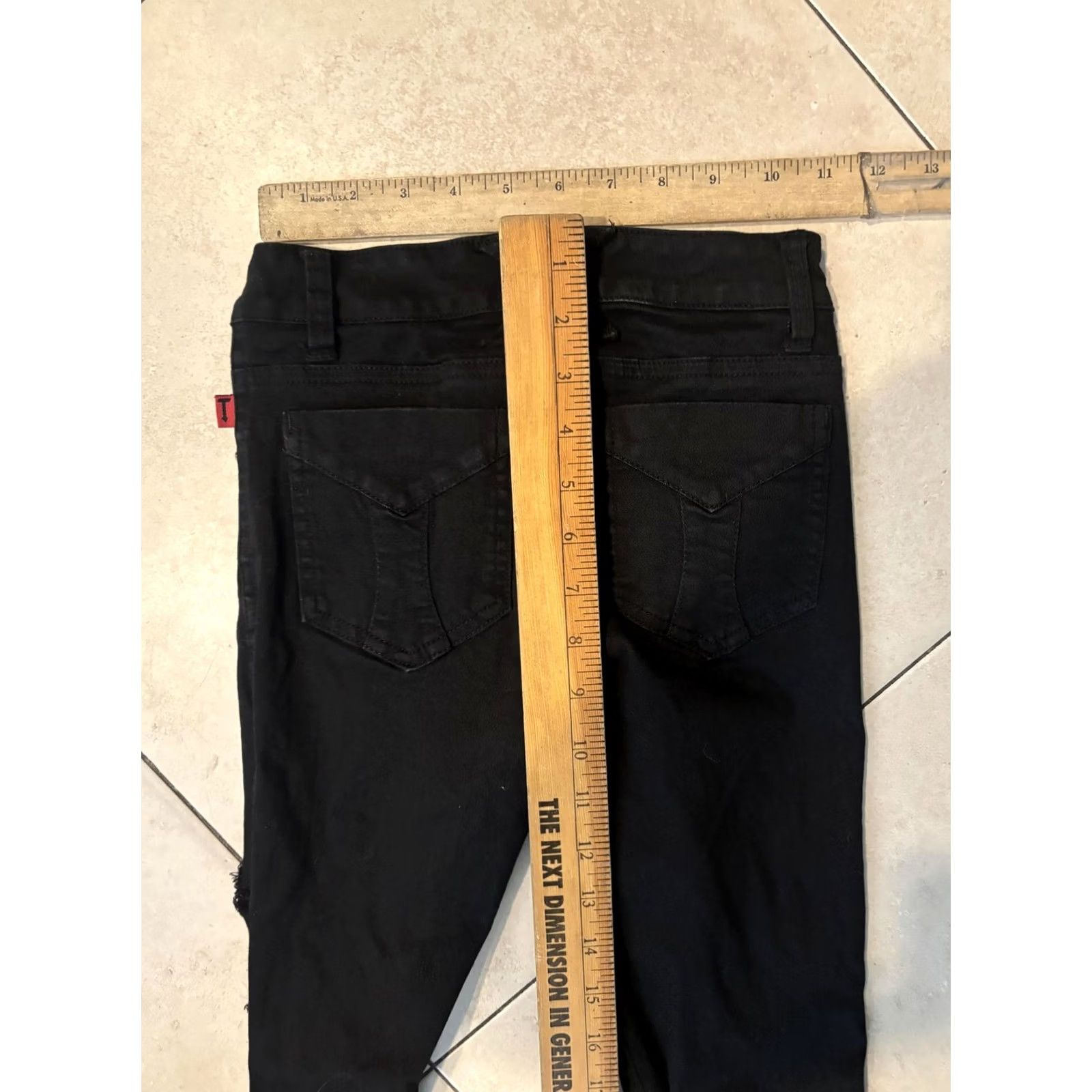Tripp NYC TRIPP NYC Jeans Skinny Mid Rise Distressed Black 0 Juniors Slim 5-Pocket Denim Inseam 31 in Womens? Size 25" / US 0 / IT 36 - 6 Thumbnail