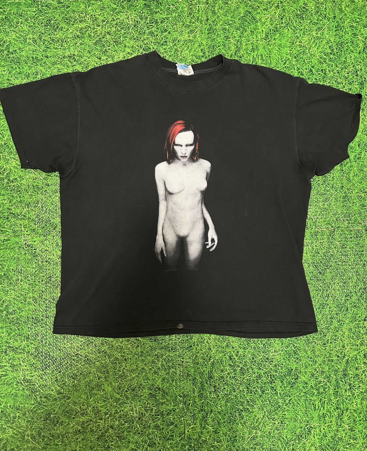 image of Marilyn Manson Mechanical Animals Vintage T-Shirt in Black, Men's (Size XL)