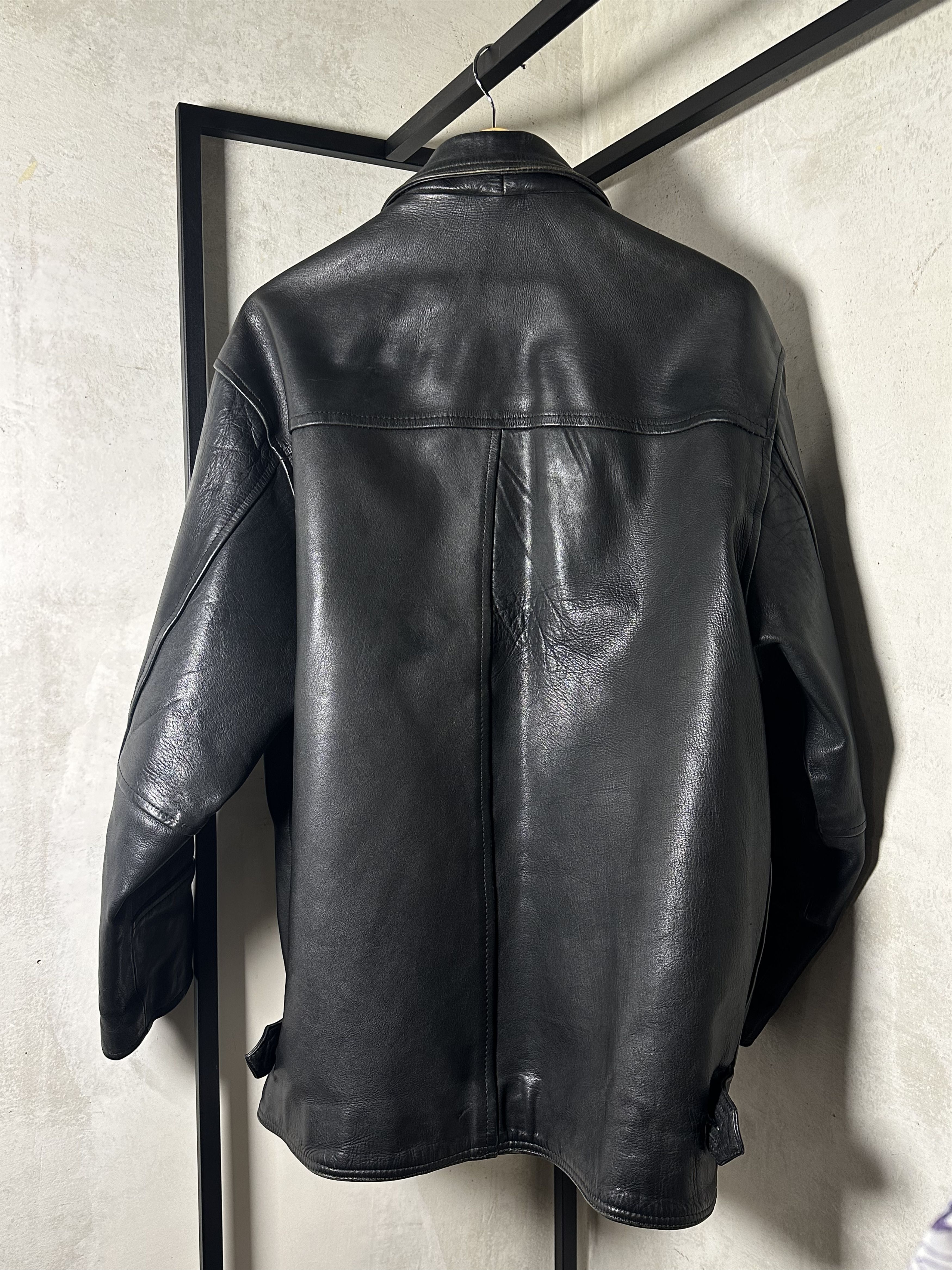 Wallace & Barnes Wallace Sacks Thick Leather Button Up Jacket Size US L / EU 52-54 / 3 - 7 Thumbnail