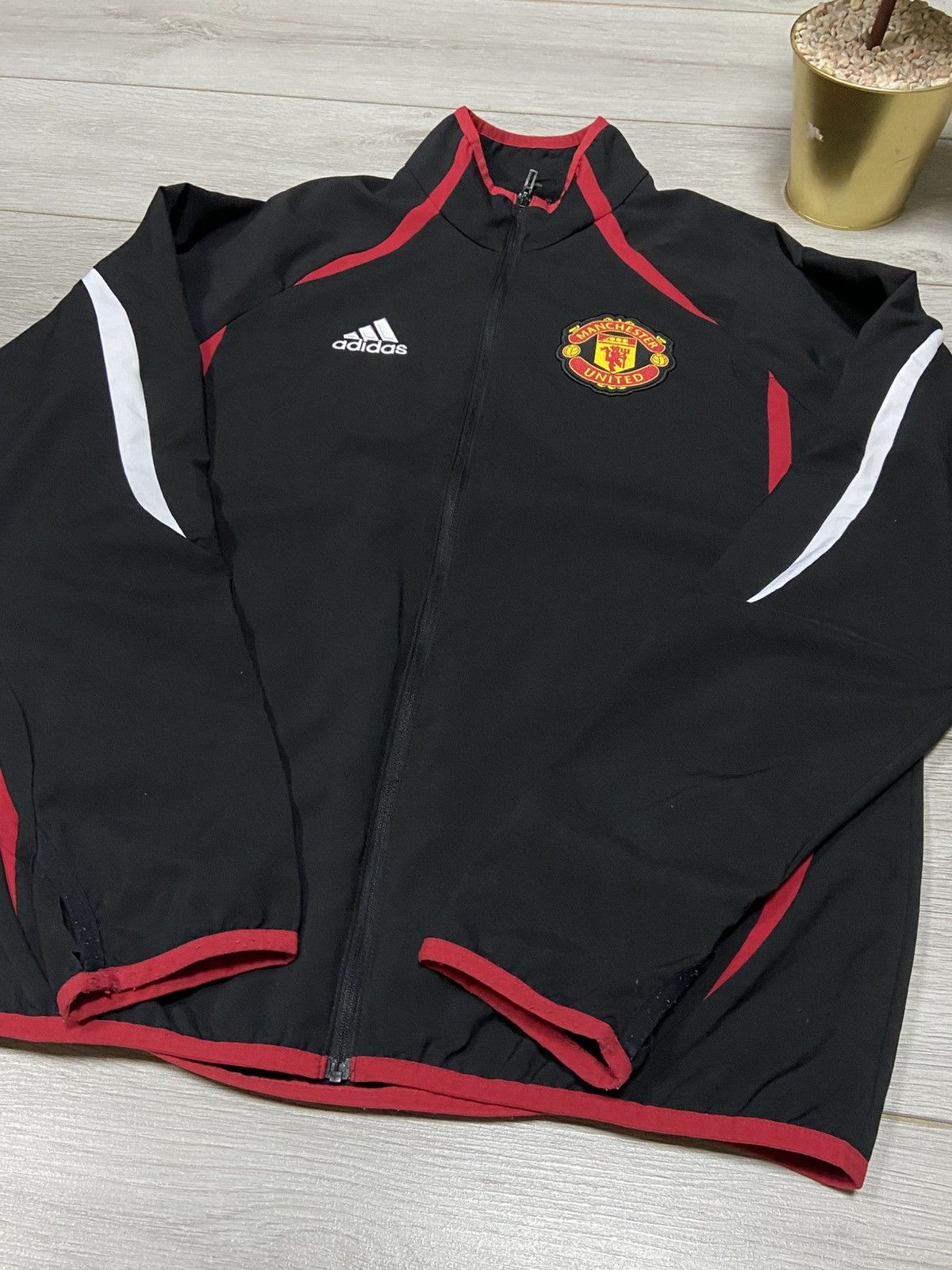 Adidas Adidas Manchester United Soccer track Jacket zip big logo Size US S / EU 44-46 / 1 - 6 Thumbnail