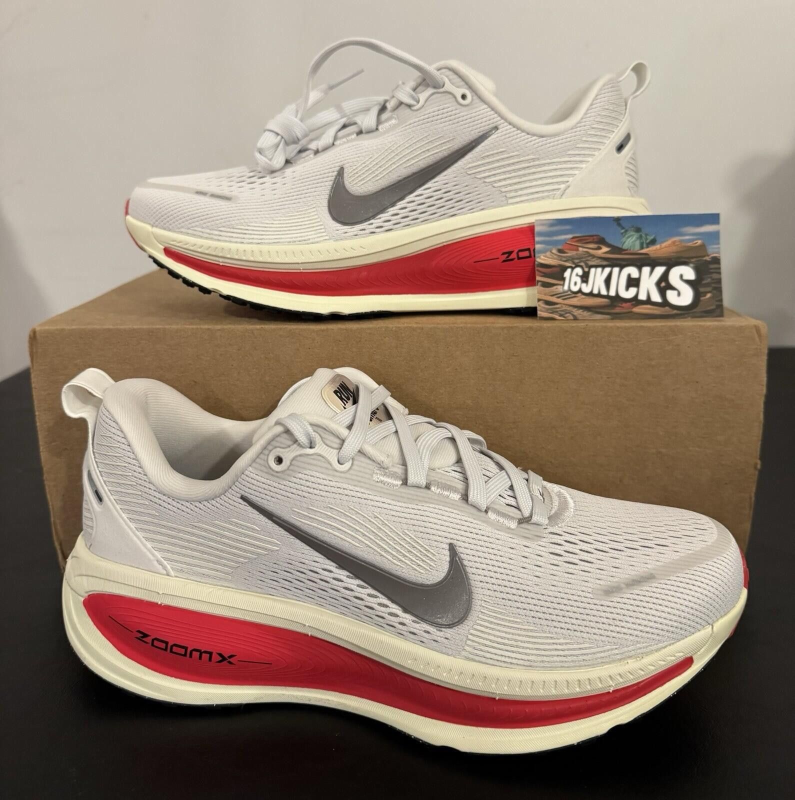 Nike Size 7 - Nike Vomero 18 Platinum Tint Siren Red Size US 7 / EU 40 - 1 Thumbnail