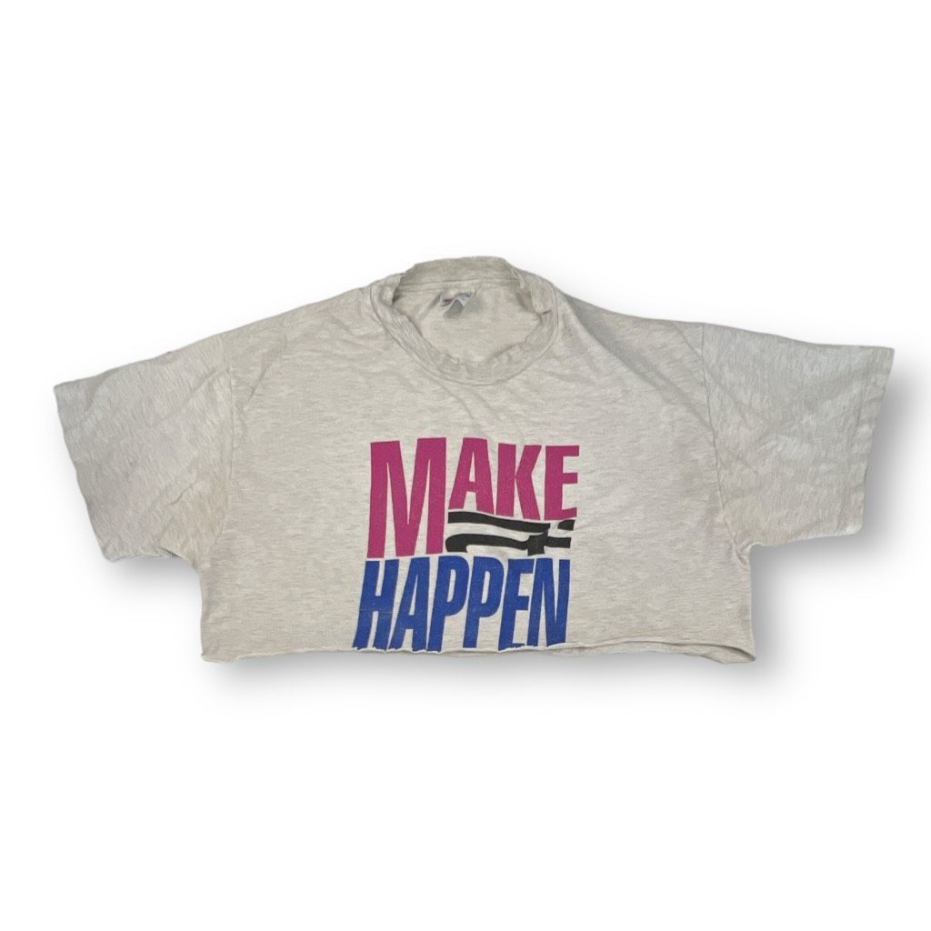 Hanes Beefy Hanes Vintage Single Stitch Make It Happen Cropped T-S Size XL / US 12-14 / IT 48-50 - 1 Thumbnail