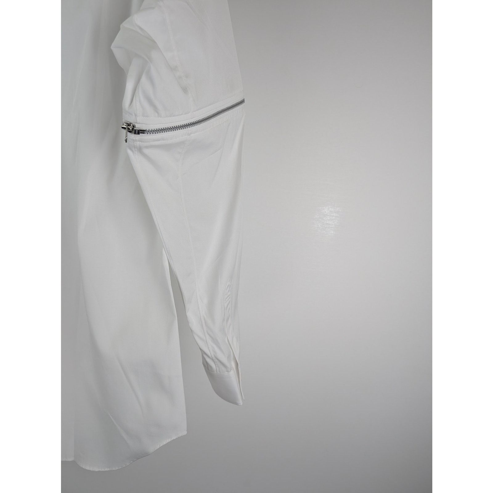 Comme des Garcons o1rshd1 Zip Sleeve Detail White Button Up Shirt in White Size US S / EU 44-46 / 1 - 8 Thumbnail