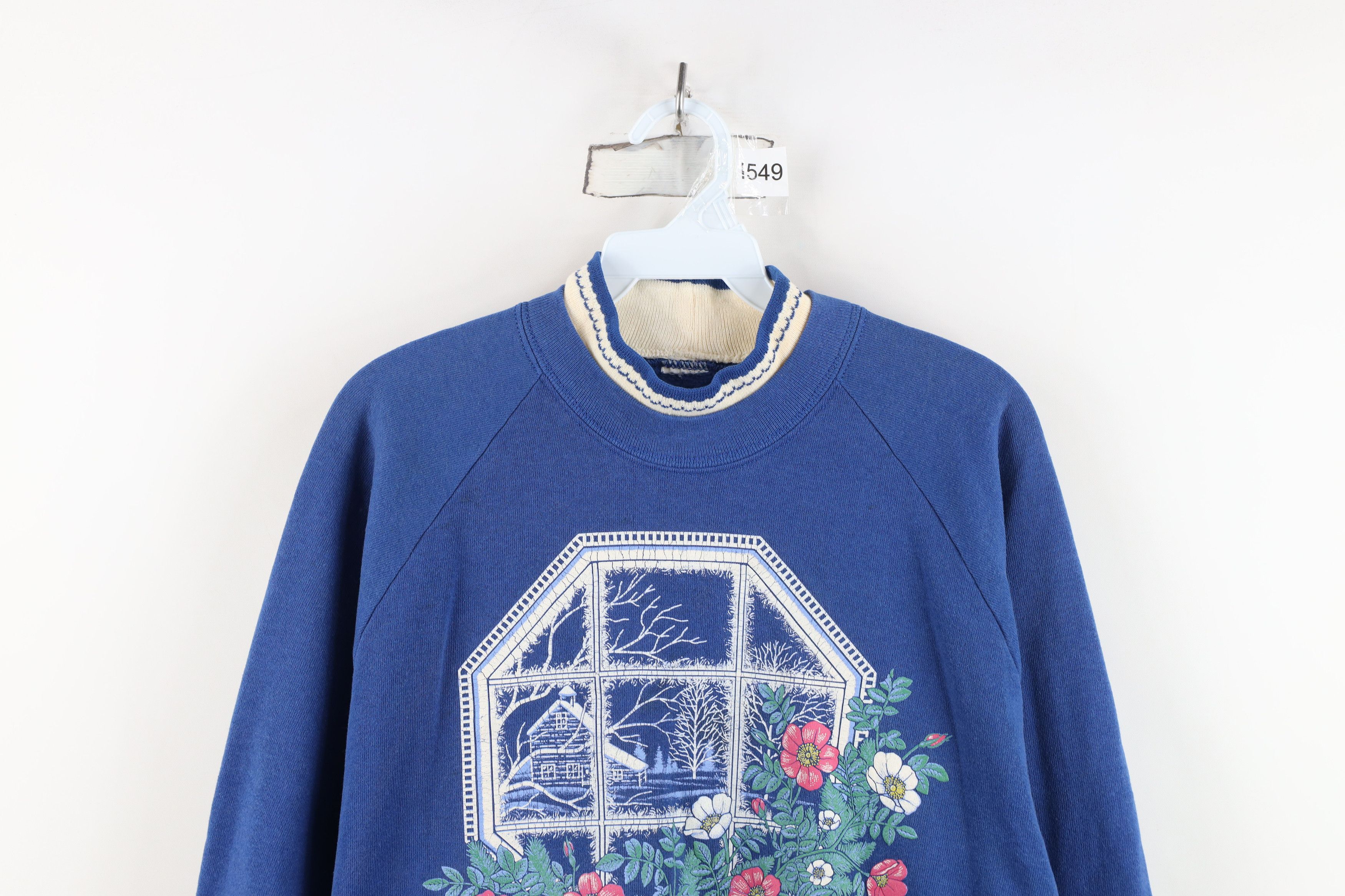 Vintage Vintage 90s Streetwear Country Flower Sweatshirt USA Size L / US 10 / IT 46 - 2 Thumbnail
