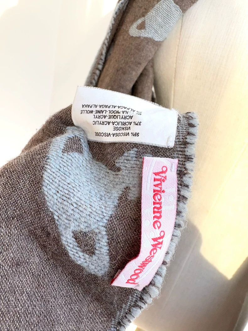 Vivienne Westwood Vivienne Westwood Blue and gray double-sided Saturn scarf Size ONE SIZE - 7 Thumbnail