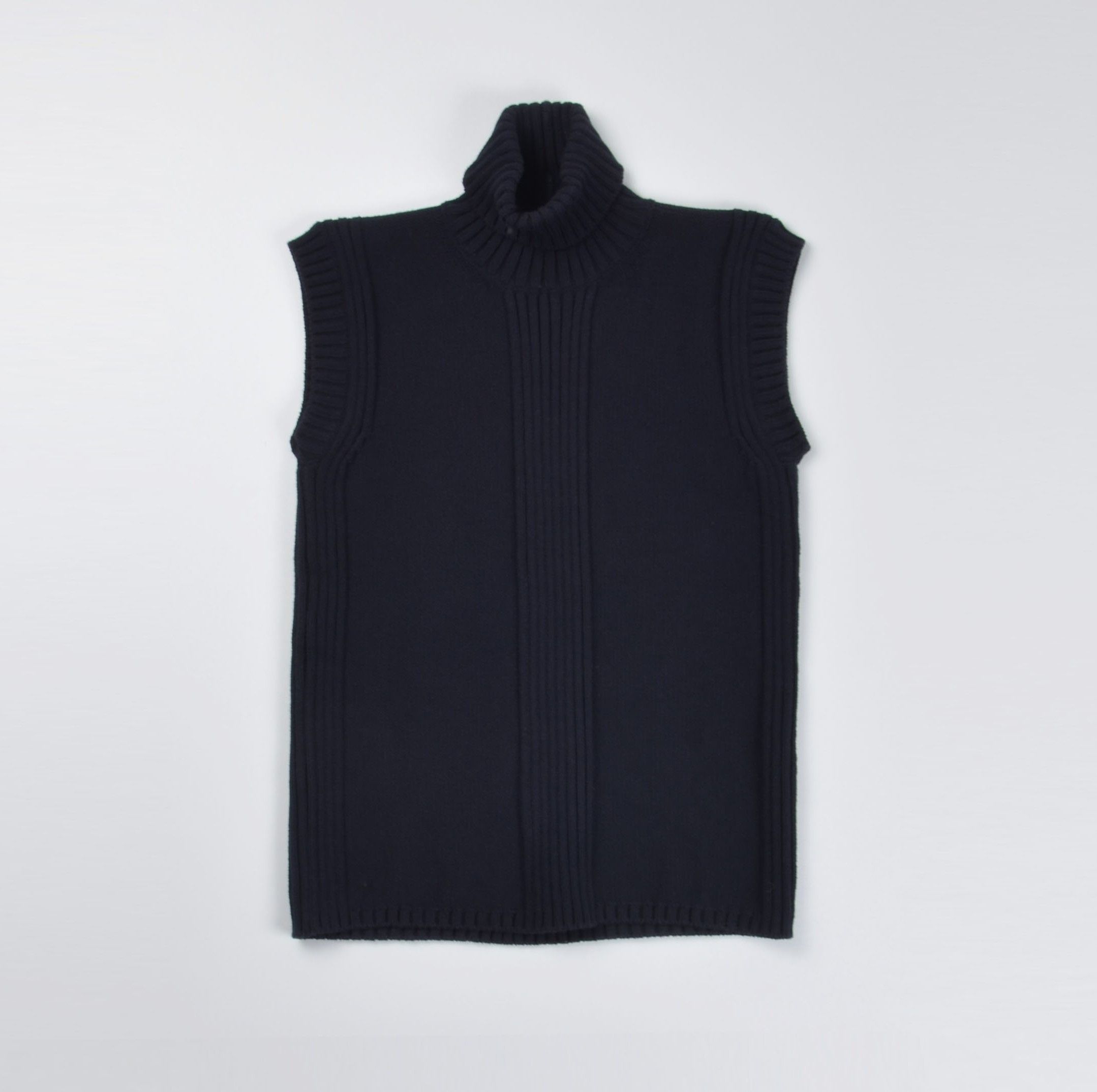 Sonia Rykiel Vintage Sonia Rykiel 90's Navy Knitted Turtleneck Top Size S / US 4 / IT 40 - 4 Thumbnail