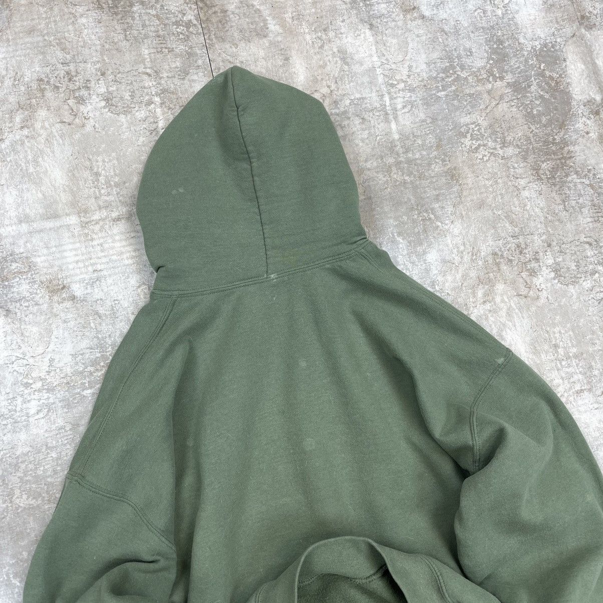 Vintage BASIC BLANK BOXY HOODIE HEAVYWEIGHT OLIVE GREEN Size US XL / EU 56 / 4 - 6 Thumbnail