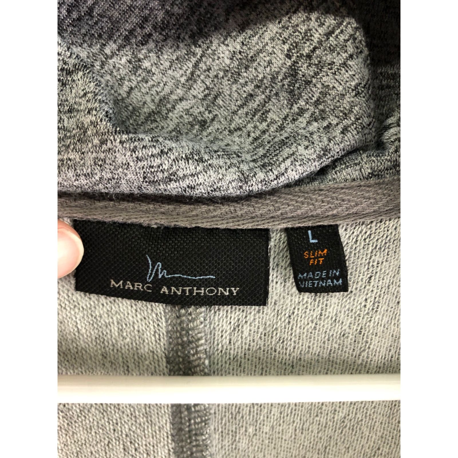 Marcs Marc Anthony Men's L Gray Full Zip Hooded Sweatshirt Size L Shirt Mens Gray Full Zip Hooded Sweatshirt Size US L / EU 52-54 / 3 - 6 Thumbnail
