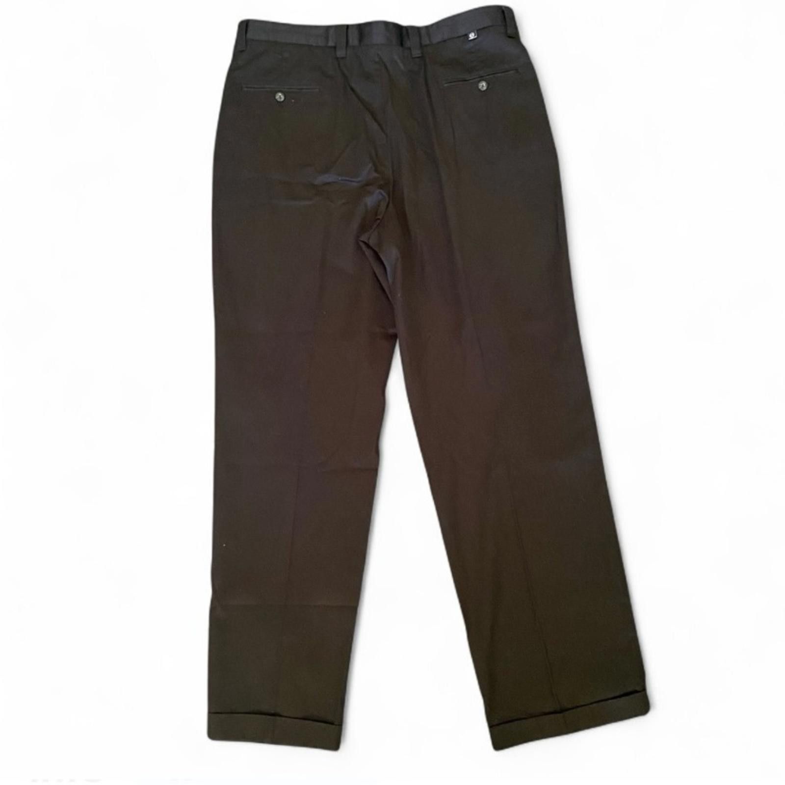 Hathaway Golf Hathaway Mens Black Pleated Trousers Size 38/32 Dress Pants Size 46R - 3 Thumbnail