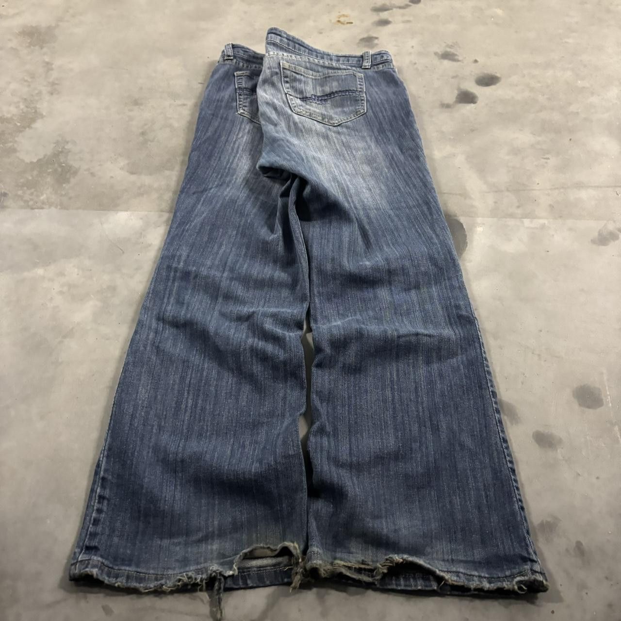 Vintage Crazy Vintage Y2K/2000s Grunge Faded Dark Wash Bootcut Denim Jeans! 38x28 Size US 38 / EU 54 - 4 Thumbnail