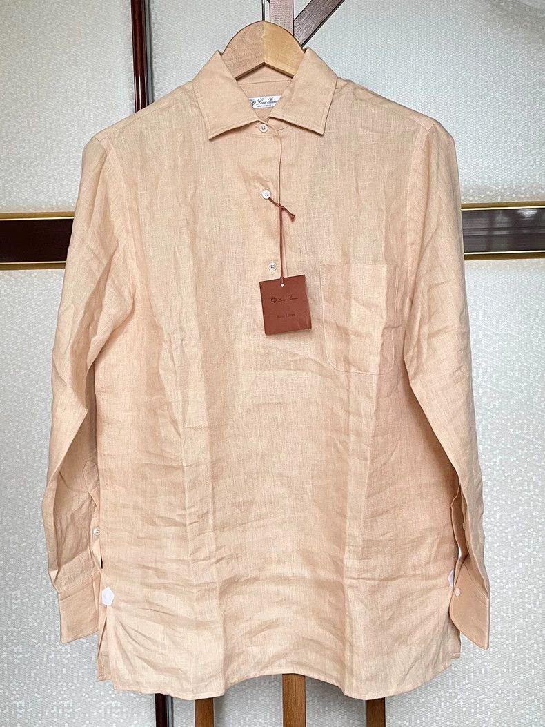 Loro Piana LORO PIANA Full linen turtleneck shirt Size XS / US 0-2 / IT 36-38 - 1 Thumbnail