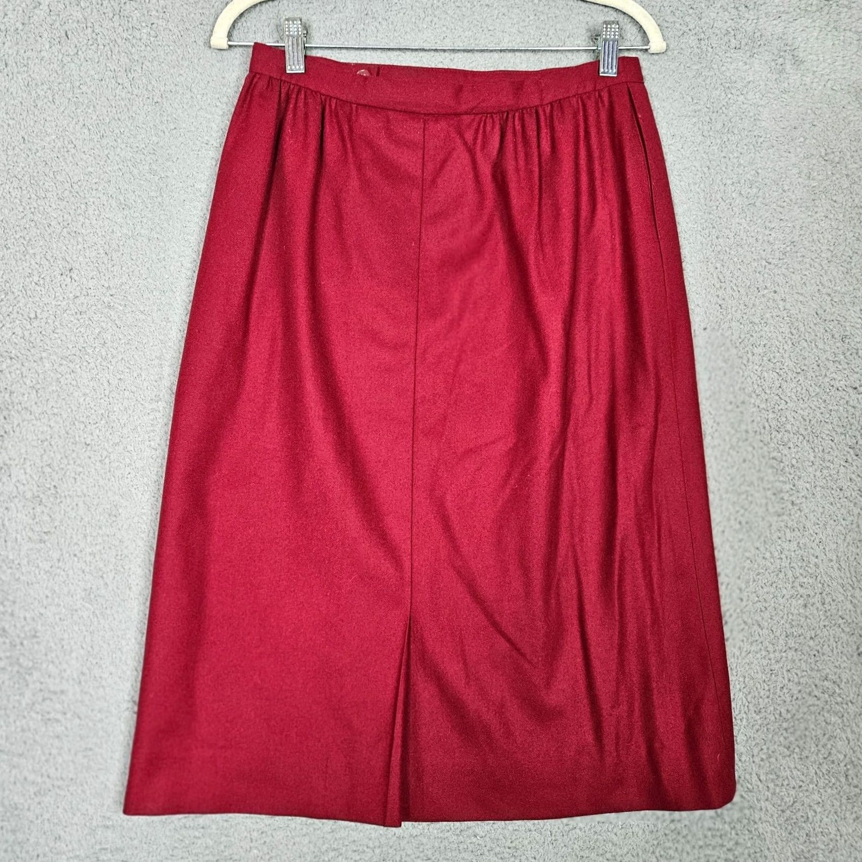 Pendleton VINTAGE Pendleton Skirt Women's A-Line Wool Red 12 Short Lined Vintage Size 34" / US 12 / IT 48 - 5 Thumbnail