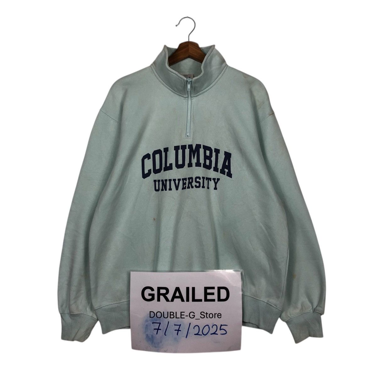 Japanese Brand 📌Vintage Half Zipper Sweater Columbia University X GU Japan Size US L / EU 52-54 / 3 - 1 Thumbnail