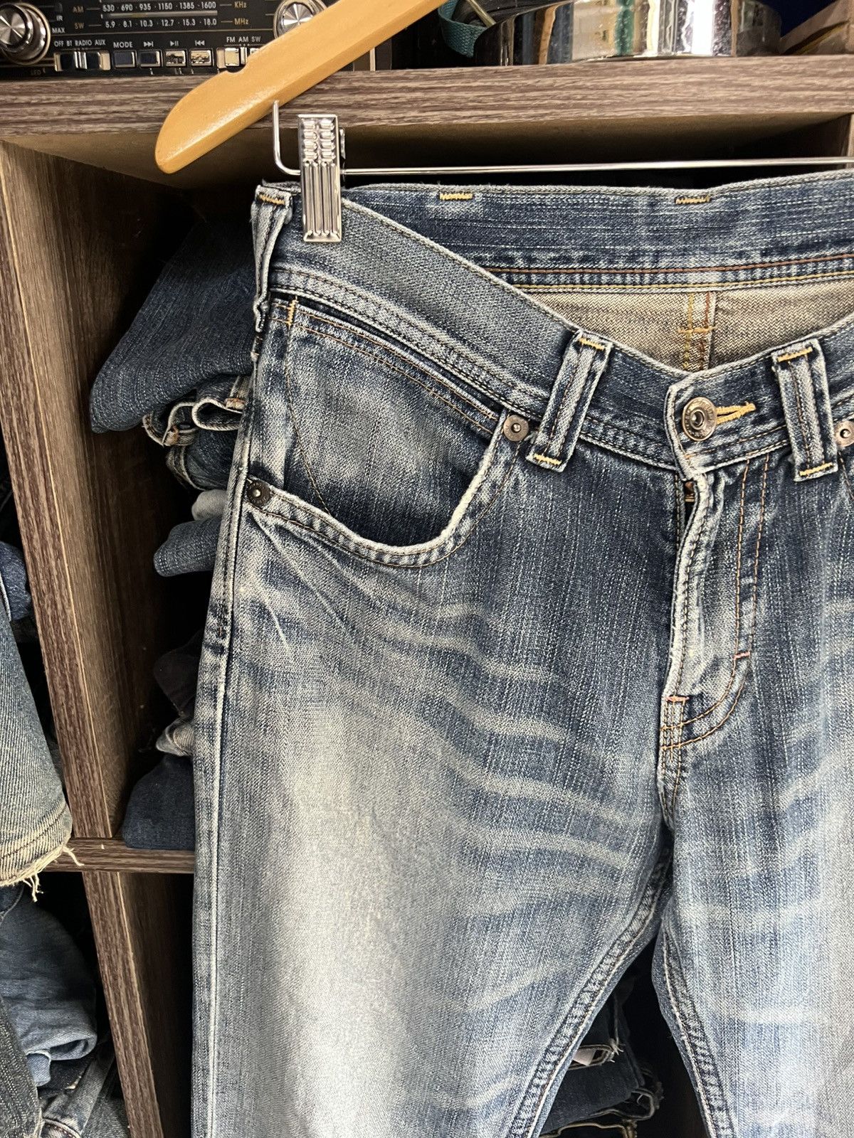Wrangler 🔥Vintage Wrangler Distressed Denim Size US 30 / EU 46 - 7 Thumbnail