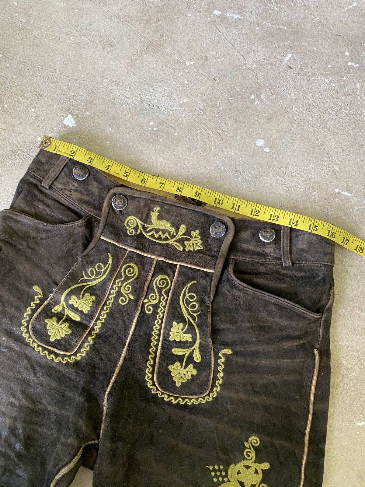 Vintage Vintage Almsach Embroidered Leather Lederhosen Size US 32 / EU 48 - 16 Thumbnail