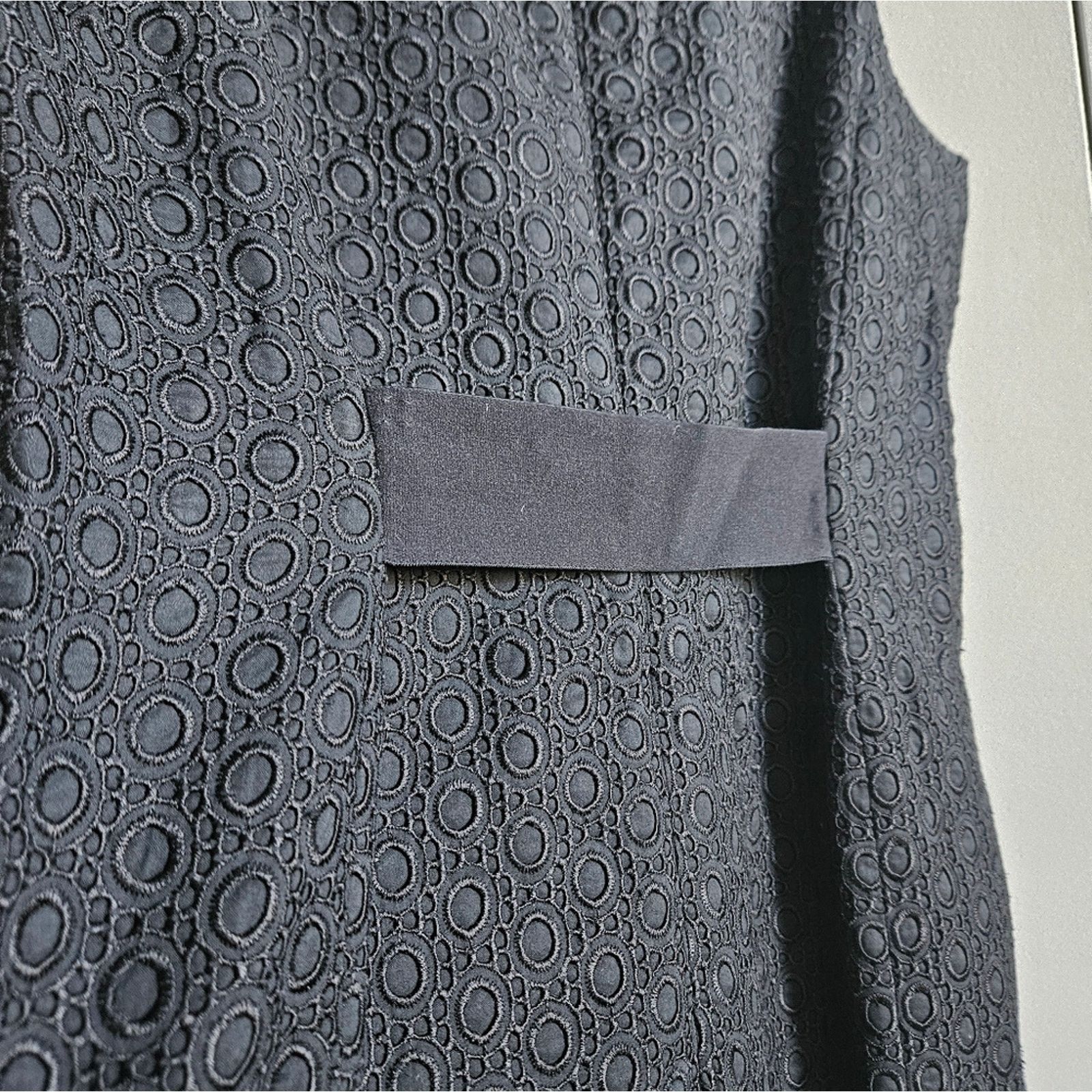 Theory Theory Size 6 Black Circle Embroidery Print Shift Dress Size M / US 6-8 / IT 42-44 - 2 Thumbnail