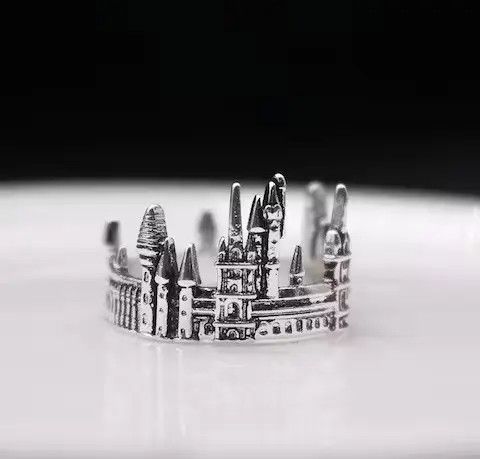 Jewelry City Castle Ring Modern Architecture Goth Jewelry Chrome Size ONE SIZE - 2 Thumbnail
