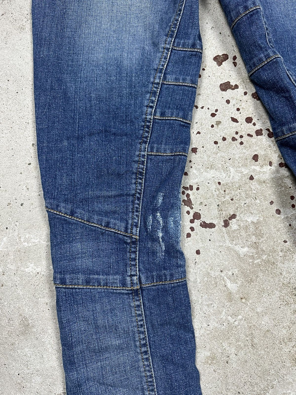 Designer × Japanese Brand By Marlene Birger Denim Biker Moto Jeans Pants Size US 29 - 15 Thumbnail