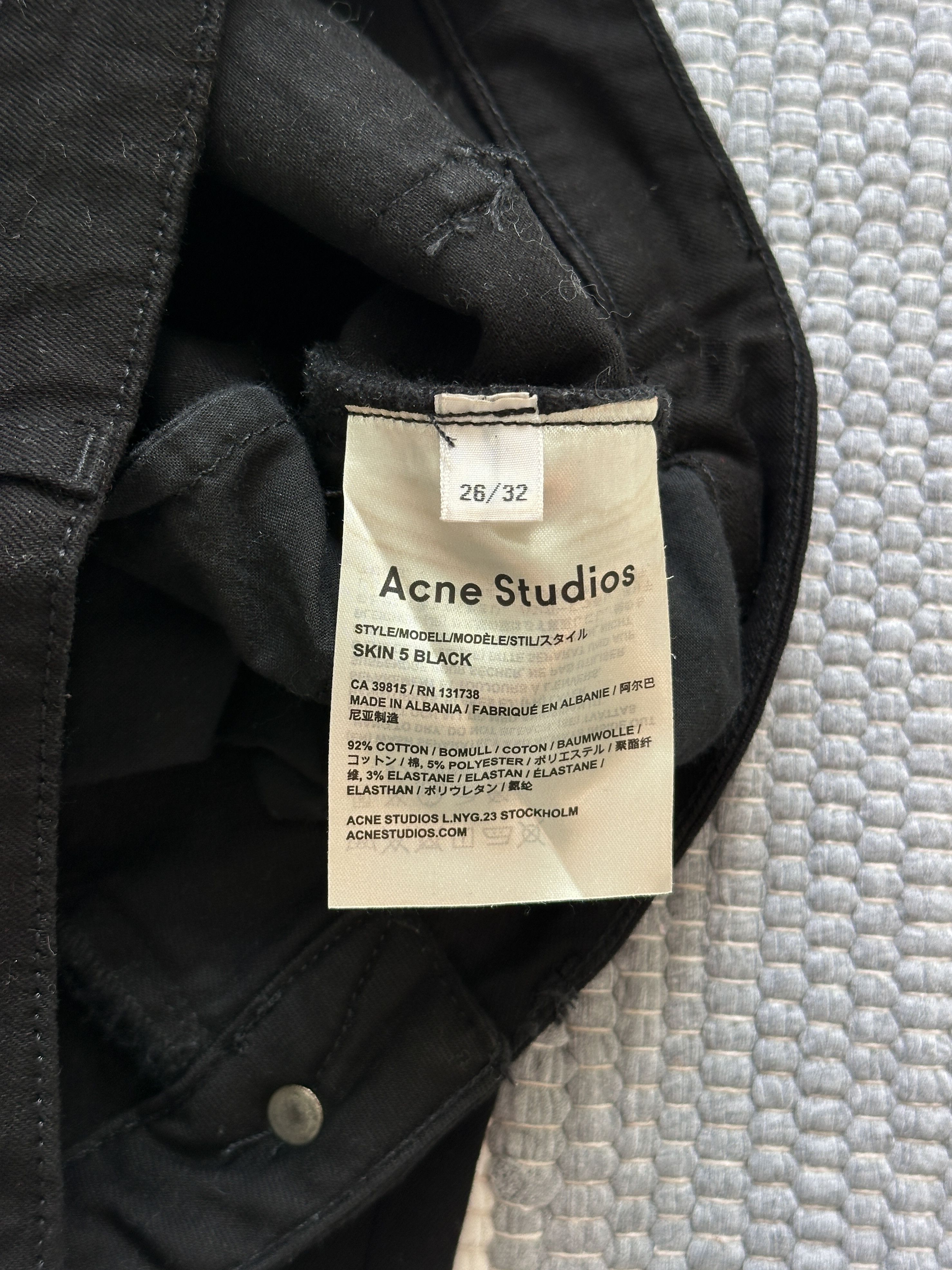 Acne Studios Acne Studios Skin 5 Black Denim Pants Jeans Size 26" / US 2 / IT 38 - 7 Thumbnail
