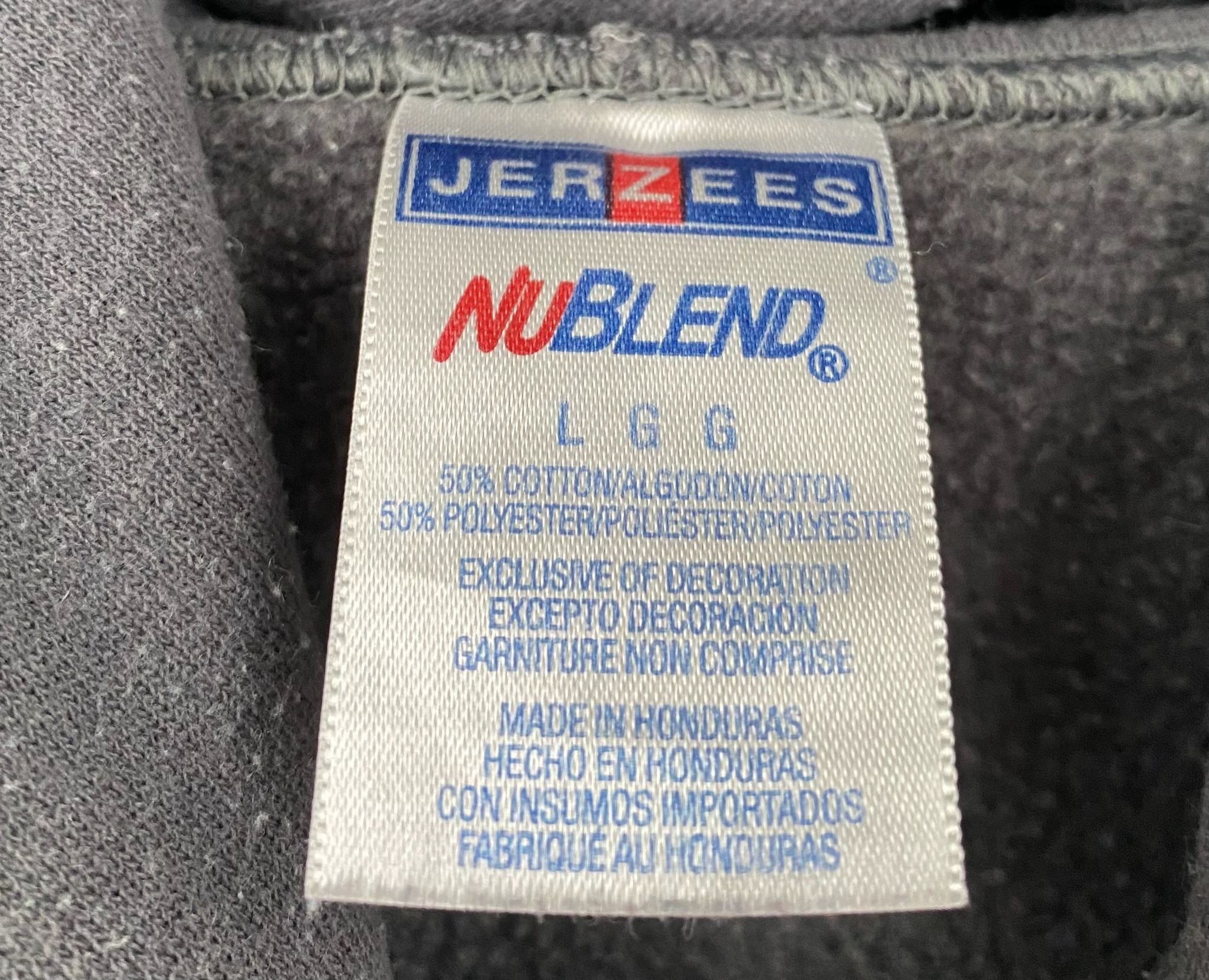 Jerzees Vintage Y2K NPR “Public Radio Nerd” GPB Grey Hoodie Large Size US L / EU 52-54 / 3 - 5 Thumbnail
