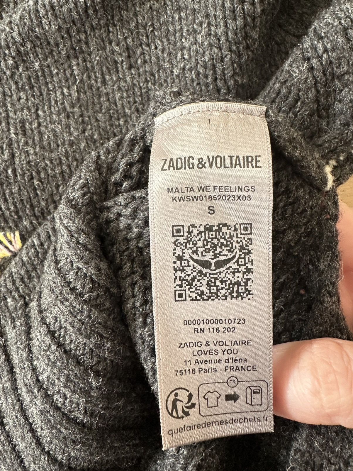 Zadig & Voltaire Zadige & Voltaire Malta Sweater Size S / US 4 / IT 40 - 10 Thumbnail