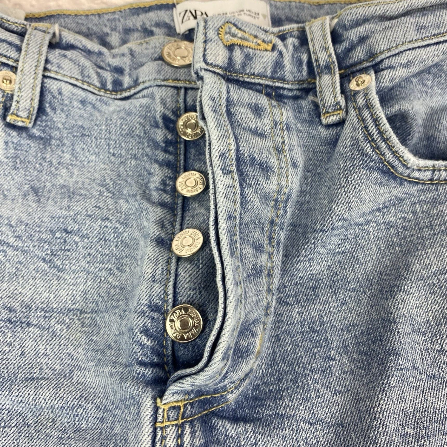 Zara VINTAGE Zara Denim Jeans Light Wash High Rise Button-fly Ankle Slim 6 Women Blue Jeans Zip Pocket 5-Pocket Design Size 28" / US 6 / IT 42 - 5 Thumbnail