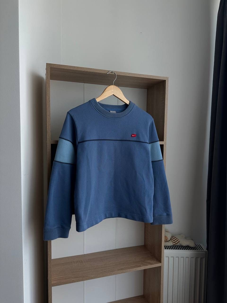 Nike × Nike ACG × Vintage Vintage Nike Blue Big Logo Sweater Size US XS / EU 42 / 0 - 1 Thumbnail