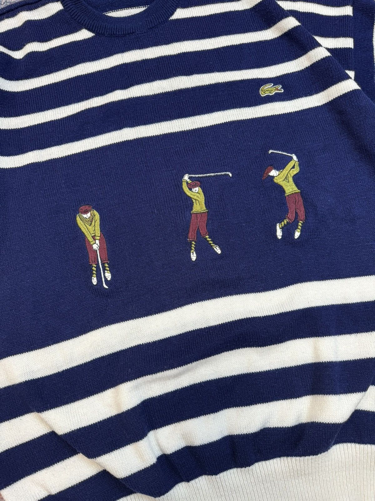 Lacoste Lacoste embroired tennis sweater made France vintage Size US XL / EU 56 / 4 - 4 Thumbnail