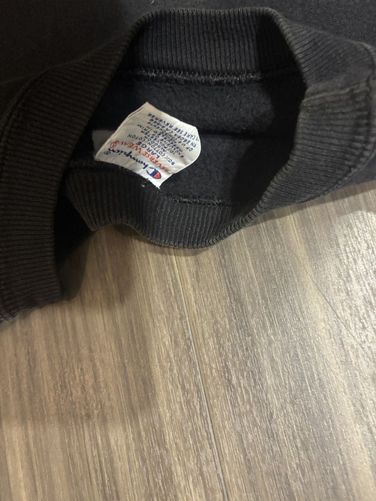 Champion Vintage 90s Champion Reverse Weave Sweatshirt Black Mens L Size US L / EU 52-54 / 3 - 3 Thumbnail