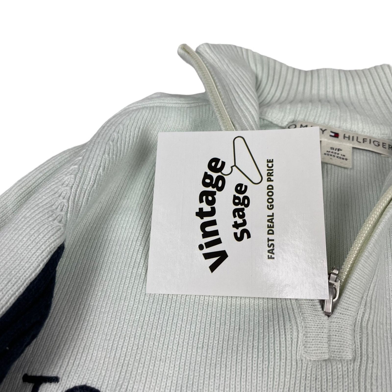 Tommy Hilfiger × Vintage Vintage Tommy Hilfiger Spellout Sweater Size S Size S / US 4 / IT 40 - 3 Thumbnail