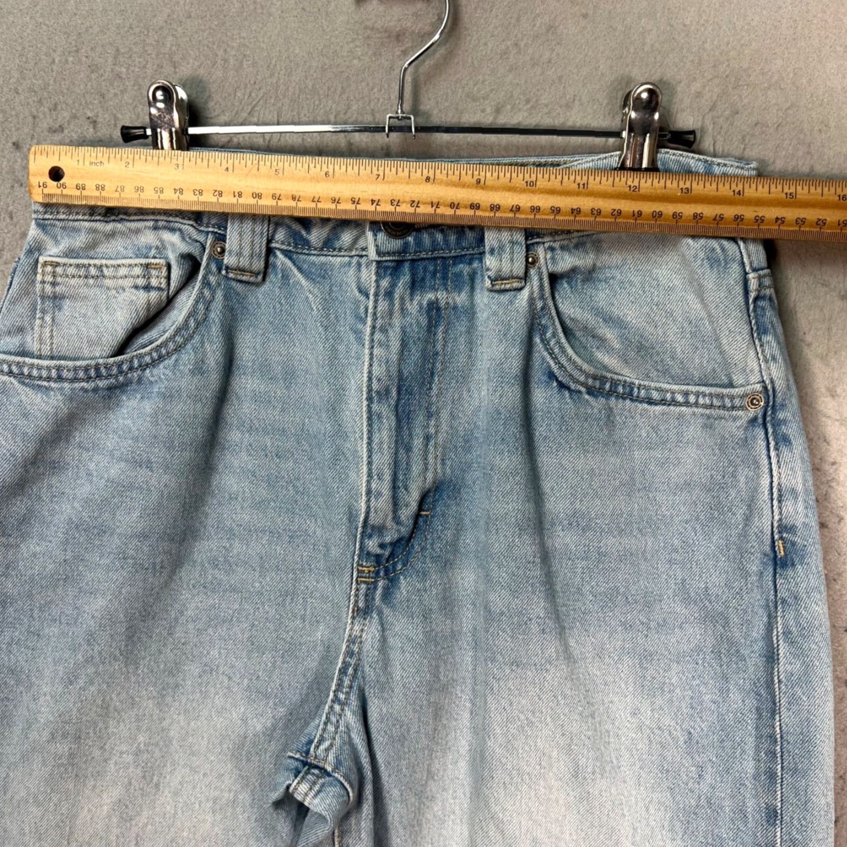 Cotton On Cotton On Jeans Womens 26 Low Super Baggy Blue Light Wash Denim 90s Wide-Leg Vintage No N/A Size 26" / US 2 / IT 38 - 6 Thumbnail