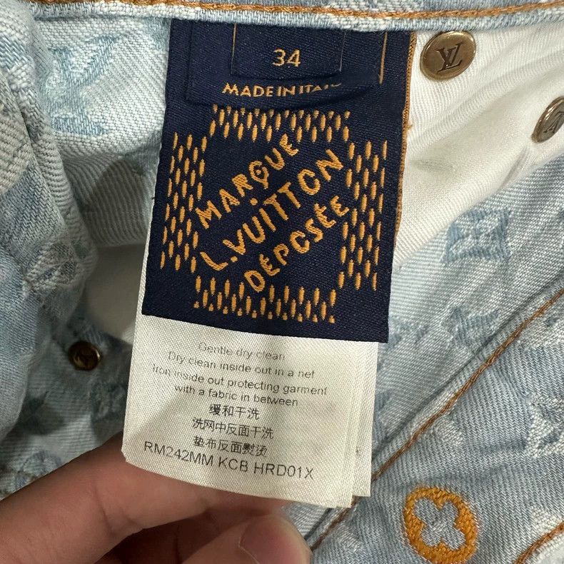 Louis Vuitton Louis Vuitton Colorful embroidered presbyopic logo jeans 25 Size US 34 / EU 50 - 5 Thumbnail
