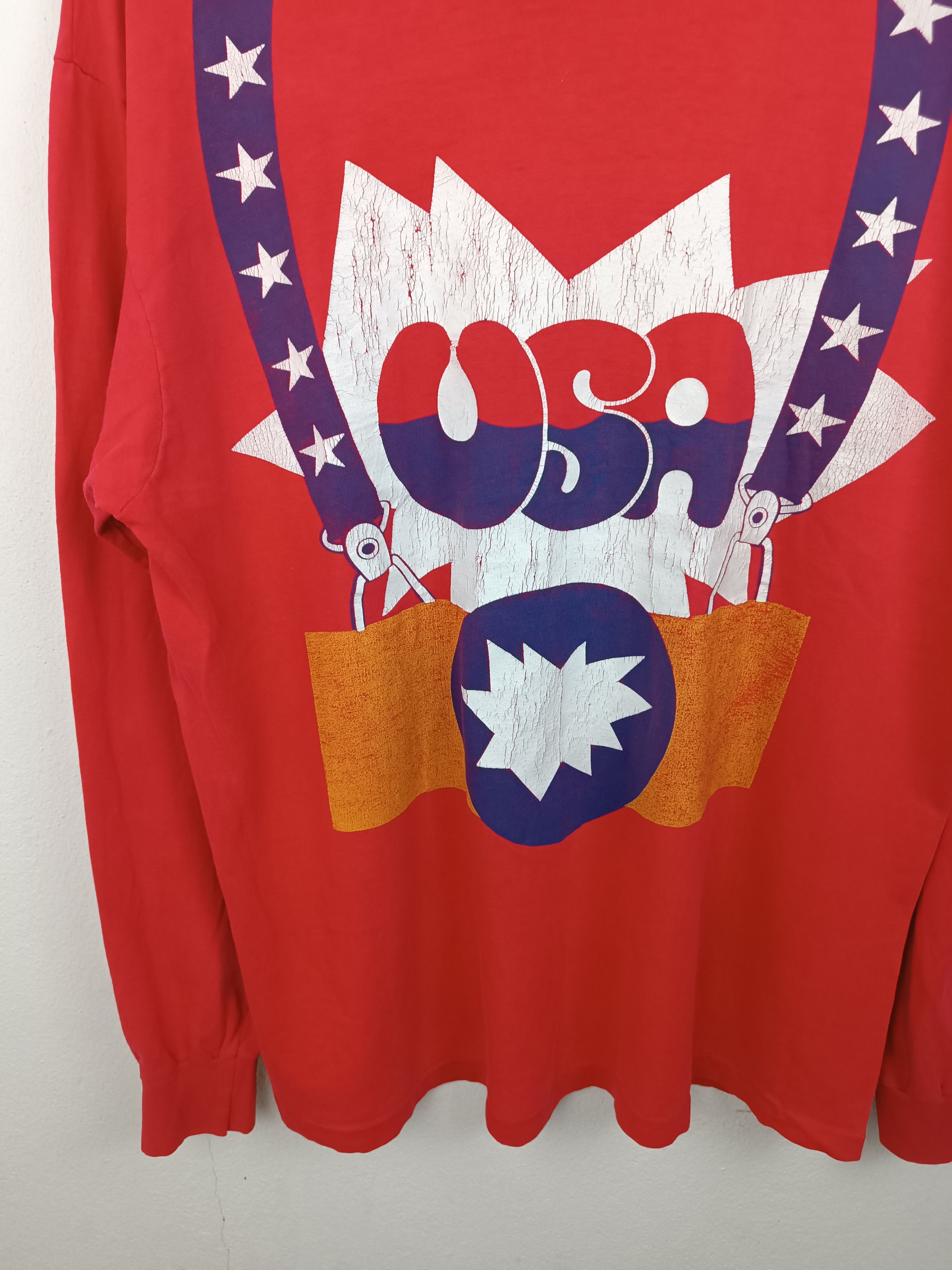 Vintage VINTAGE 80'S TEAM USA SPORTS OLYMPIC MOVIE FUNNY TEE Size US L / EU 52-54 / 3 - 6 Thumbnail
