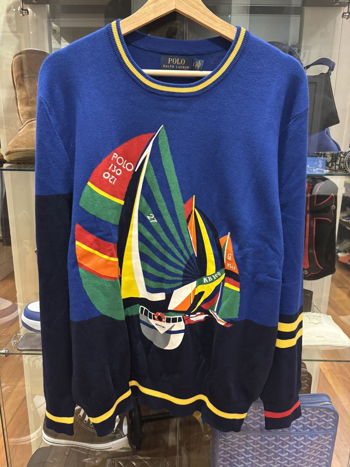 Polo Ralph Lauren Polo Ralph Lauren Sailboat Knit LS Top Size US L / EU 52-54 / 3 - 1 Thumbnail