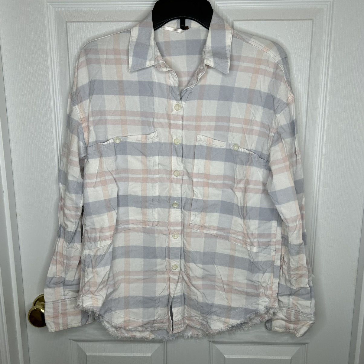 Free People Free People Loveland Plaid Shirt Size XS Size XS / US 0-2 / IT 36-38 - 3 Thumbnail