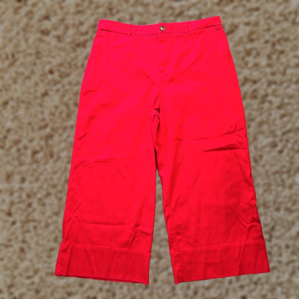 Spanx Spanx Pants Womens 3X Red Ponte Cropped Wide-Leg Pull On Capsule Minimal Pants Mens? Size 40" / US 18 - 1 Thumbnail