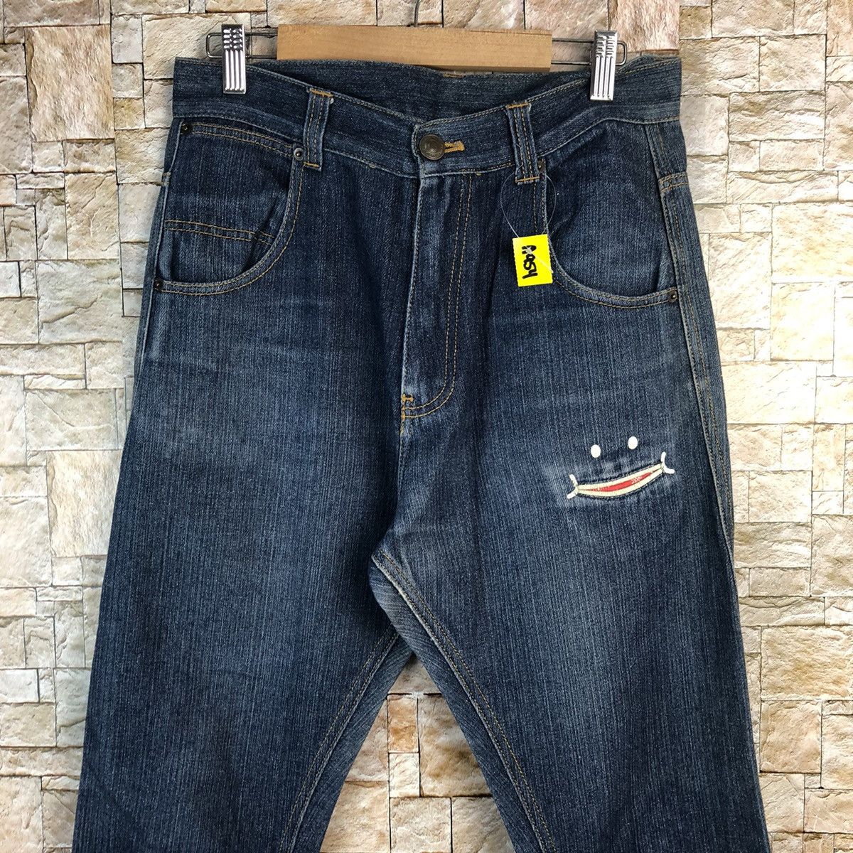 Japanese Brand Up Start Made Smile Blue Denim like kapital Pants #A954 Size US 30 / EU 46 - 5 Thumbnail