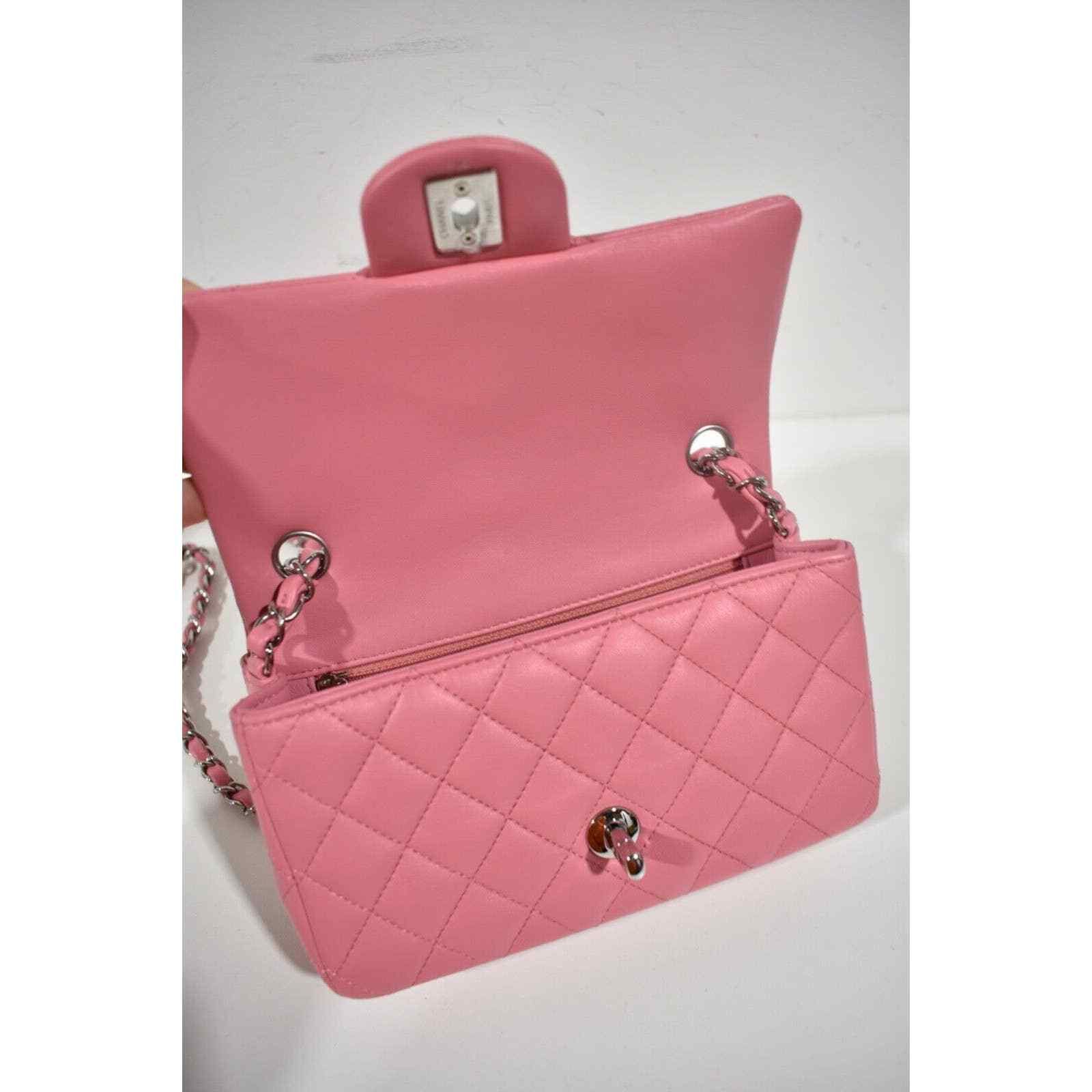 Chanel Chanel Lambskin Quilted Mini Flap Rectangle Crossbody Bag Size ONE SIZE - 8 Thumbnail