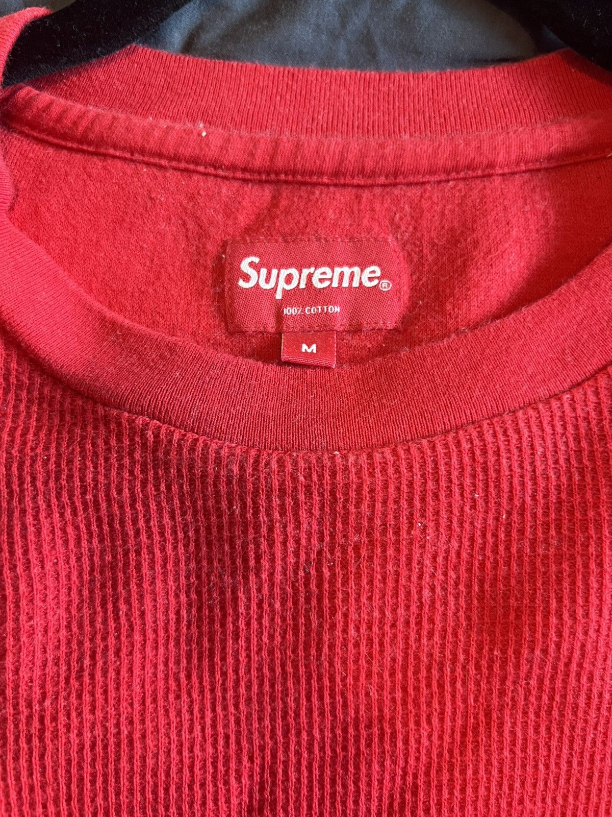 Supreme FW19 Waffle Knit Cotton Thermal Pocket Tee short Sleeve Size US M / EU 48-50 / 2 - 3 Thumbnail