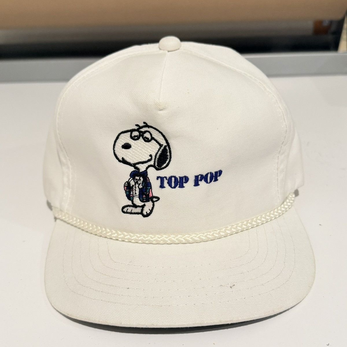 Peanuts Vintage Peanuts Hat Snoopy Top Pop 80s Strap Back Size ONE SIZE - 1 Thumbnail