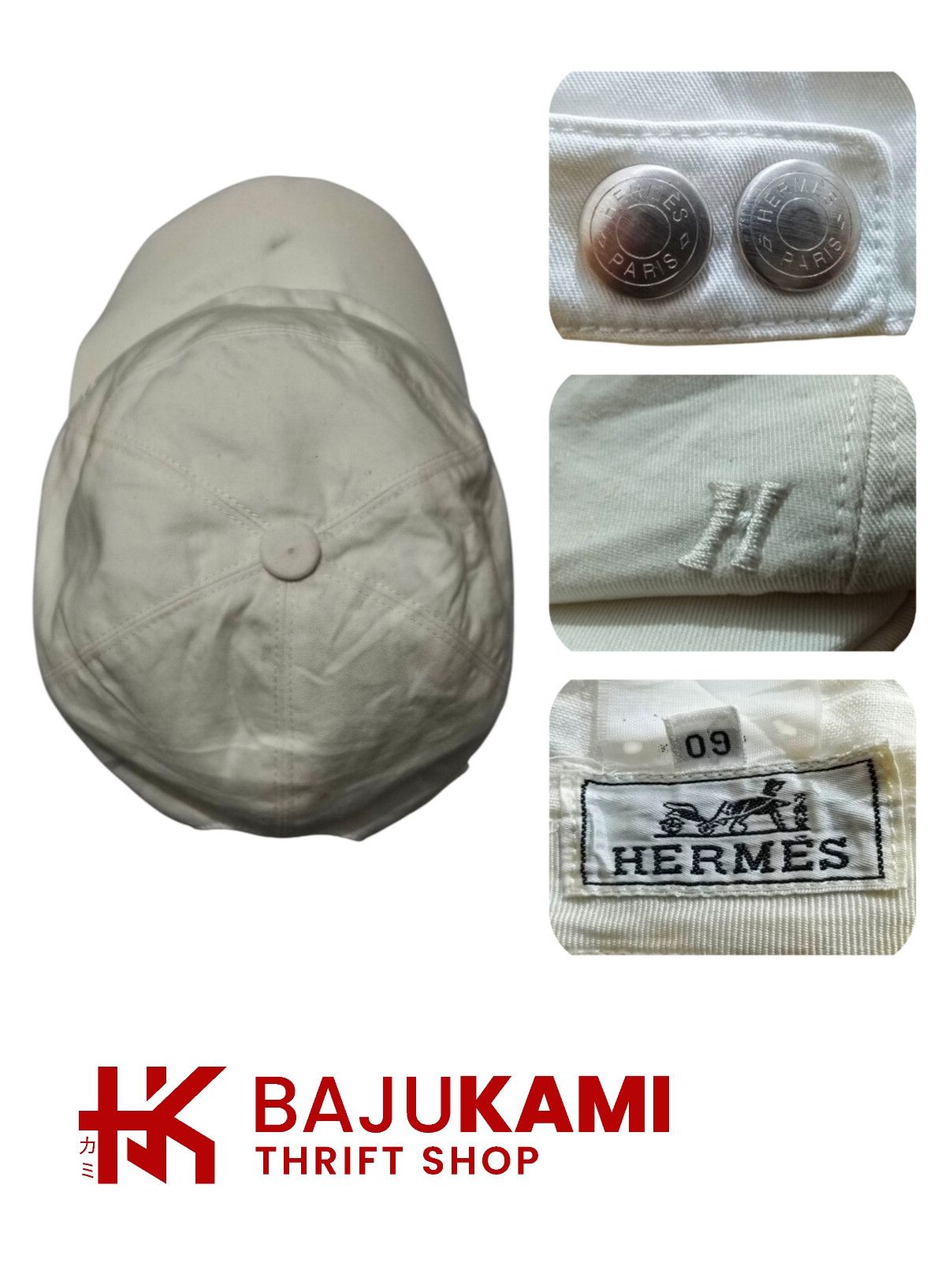 Hermes Vintage HERMES cap hat Size ONE SIZE - 1 Thumbnail