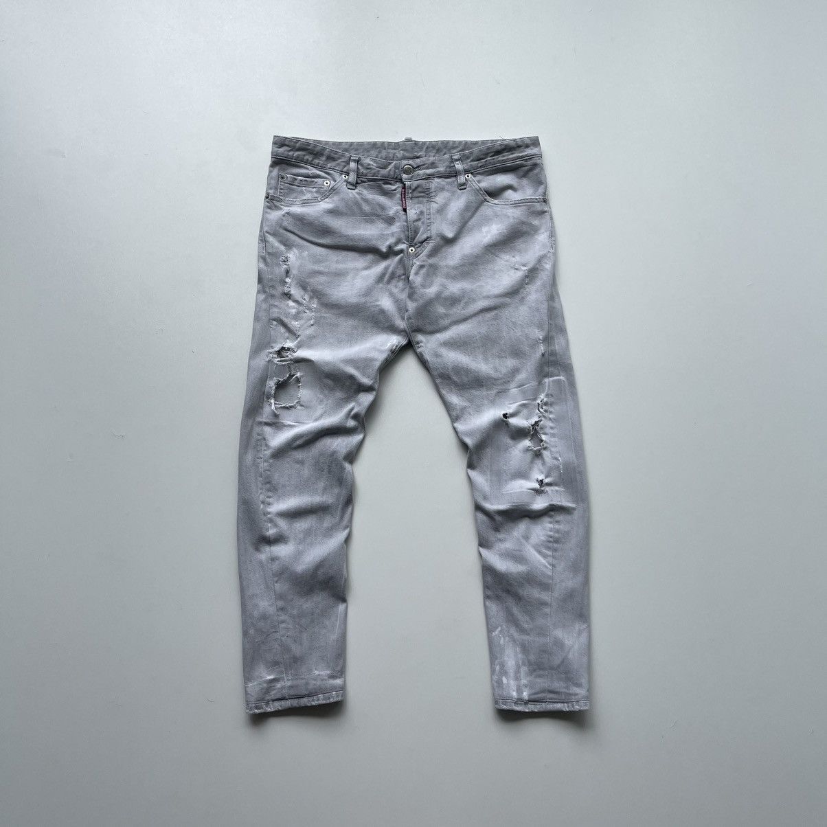 Dsquared2 Dsquared2 Distressed Sexy Twist Slim Fit Stretch Jeans Grey Size US 36 / EU 52 - 1 Thumbnail