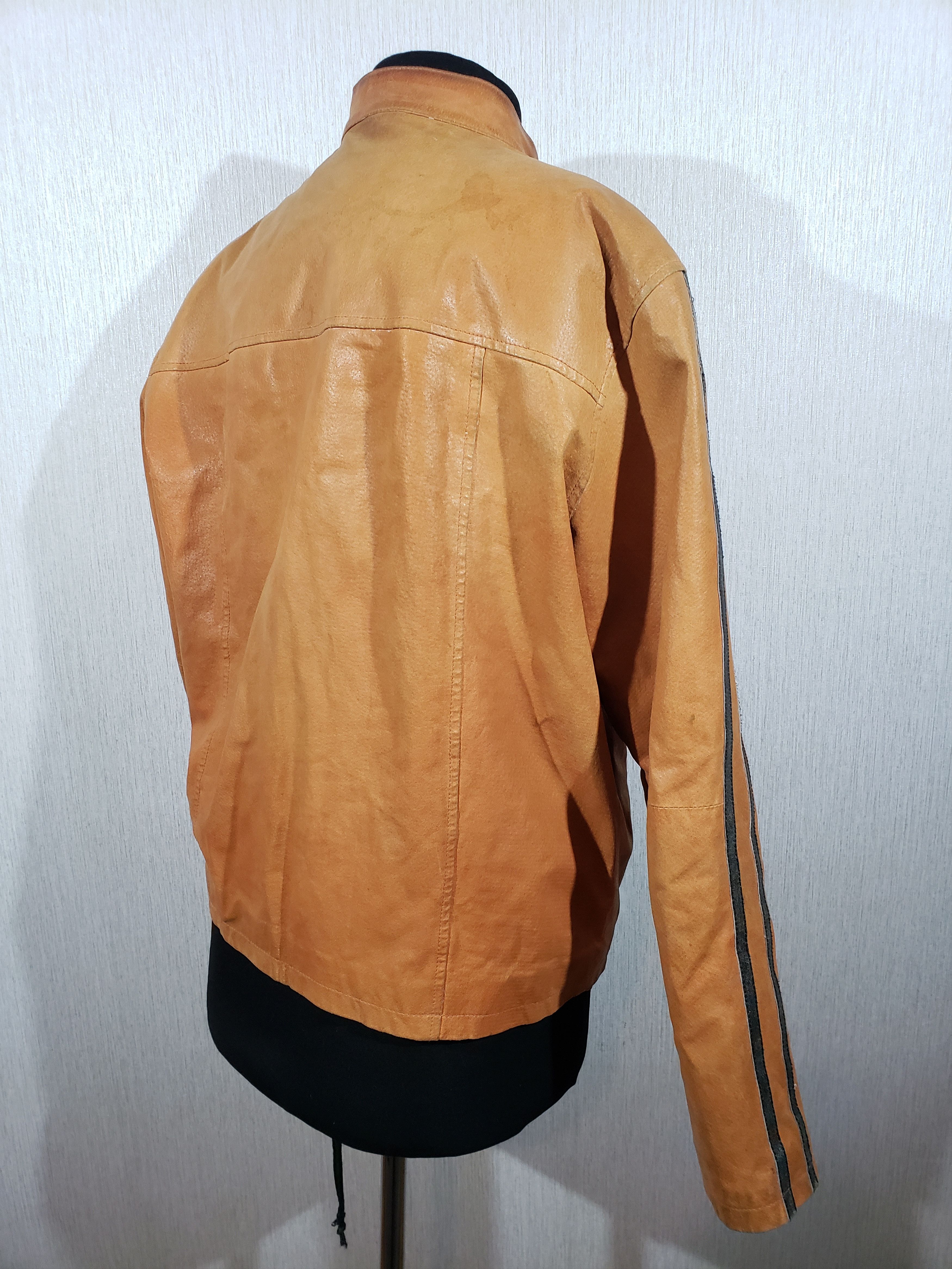 Other Stylish men's leather jacket with stripes. Size US L / EU 52-54 / 3 - 5 Thumbnail