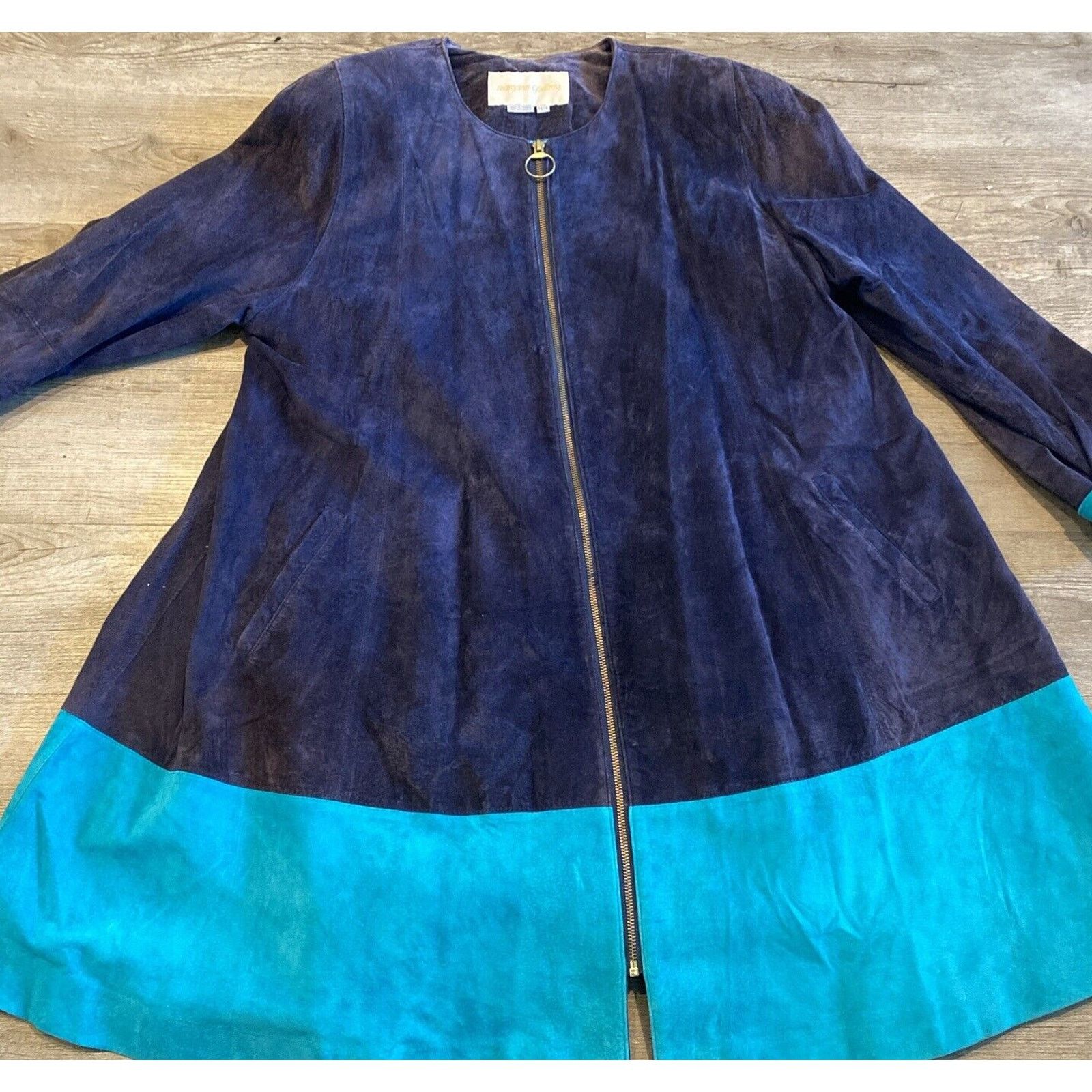 Margaret Howell Margaret Godfrey Women Suede Jacket Size L Purple Size L / US 10 / IT 46 - 2 Thumbnail