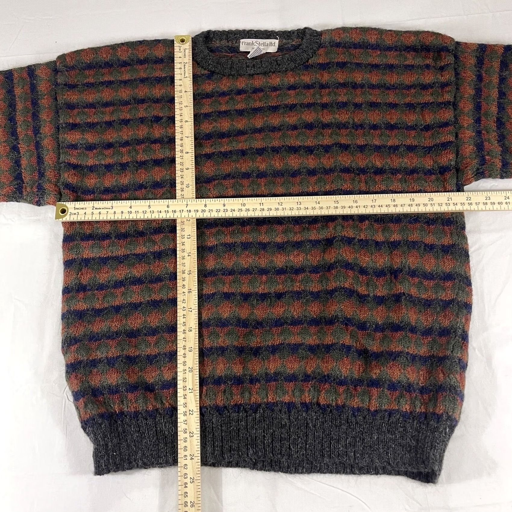 Vintage VINTAGE Frank Stella New York Sz S Sweater 100% ALPACA Geometric 80s 90s Size US S / EU 44-46 / 1 - 3 Thumbnail