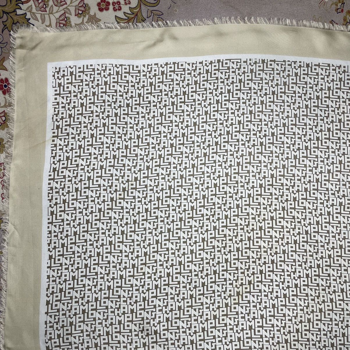 Longchamp Vintage Longchamp fully Monogram scarf Size ONE SIZE - 6 Thumbnail