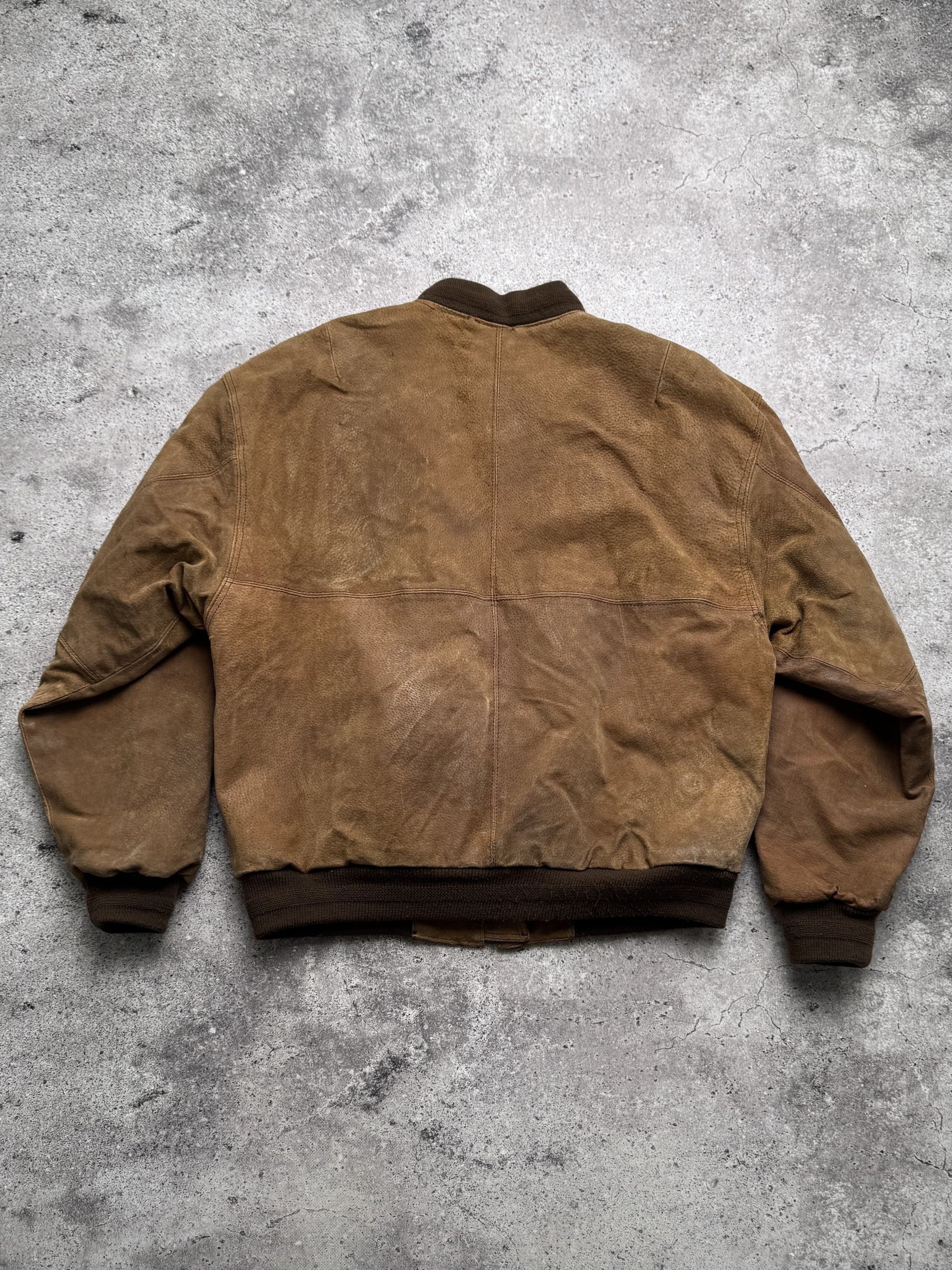 Vintage Vintage Faded Leather Bomber Jacket C2(V482) Size US XL / EU 56 / 4 - 12 Thumbnail