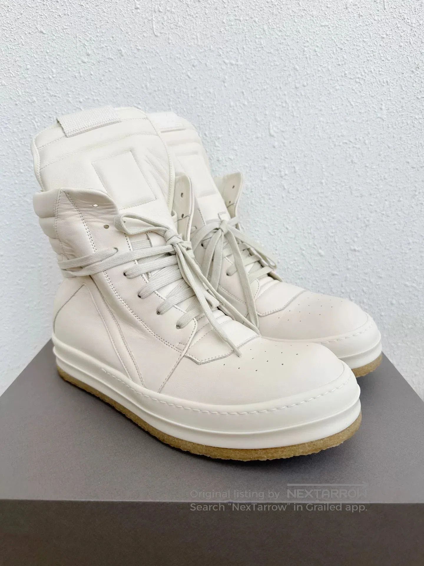 Rick Owens Rick Owens Lemon Yellow Milk Suede Geobasket Size 43