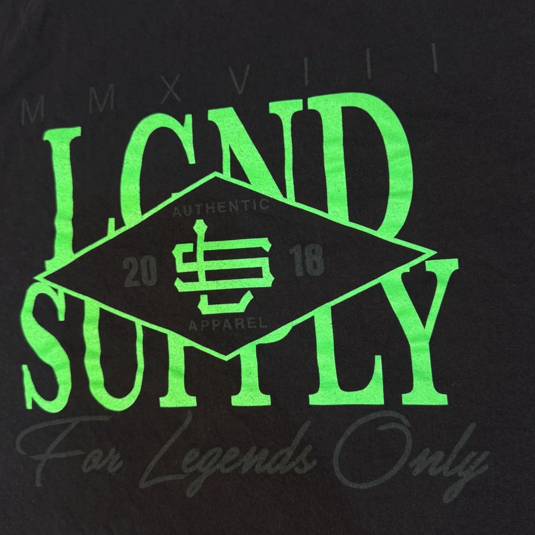 Vintage LGND Supply Racing Tee Shirt - XL Black Logo Graphic T-Shirt Men Short Sleeve Crew Neck Casual Car Theme 2020s Size US XL / EU 56 / 4 - 3 Thumbnail