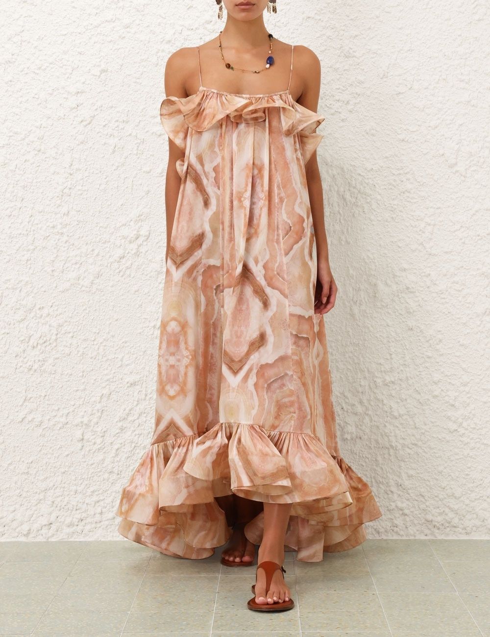 Zimmermann oc11z0226 Illuminate Flounce Gown In Multicolor Size XS / US 0-2 / IT 36-38 - 2 Thumbnail